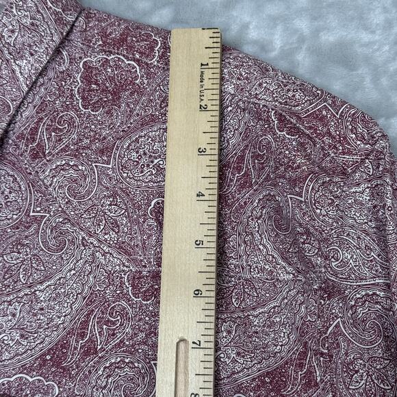 Rafter C Cowboy Collection Shirt Mens XL Red Paisley Pearl Snap Western Rodeo - Picture 7 of 12